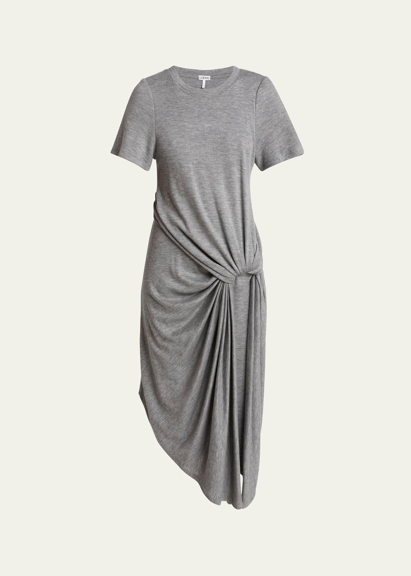 side drape jersey t-shirt dress