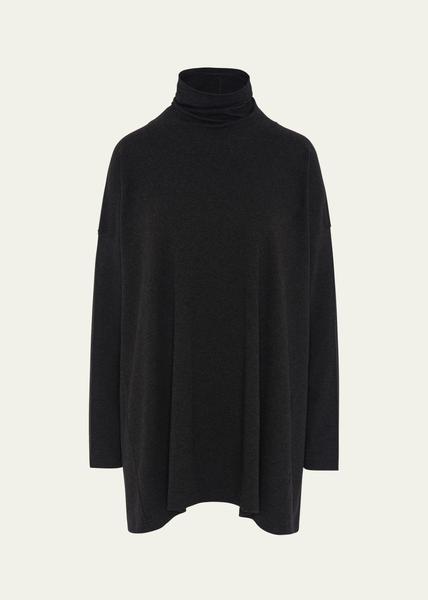 side paneled scrunch-neck top (long length)