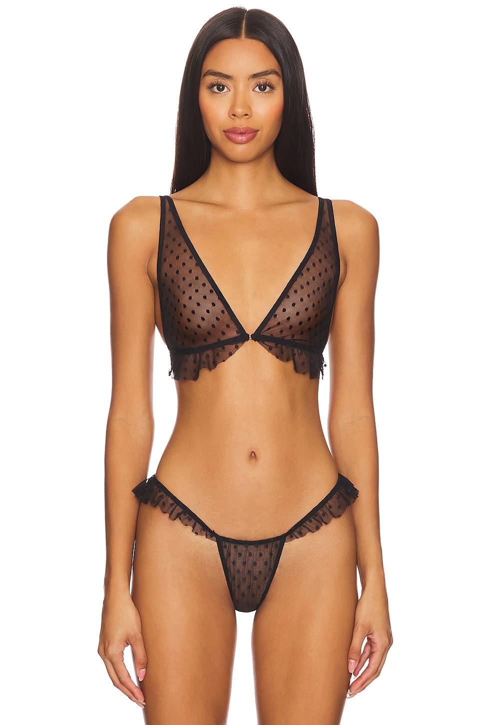 side ruffle bralette