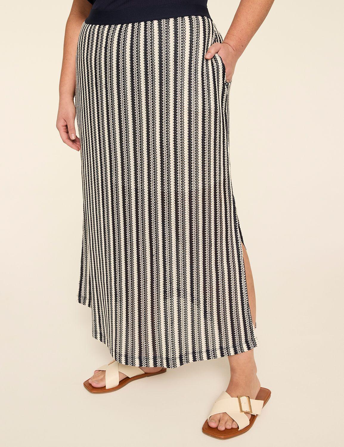 side-slit crochet maxi skirt