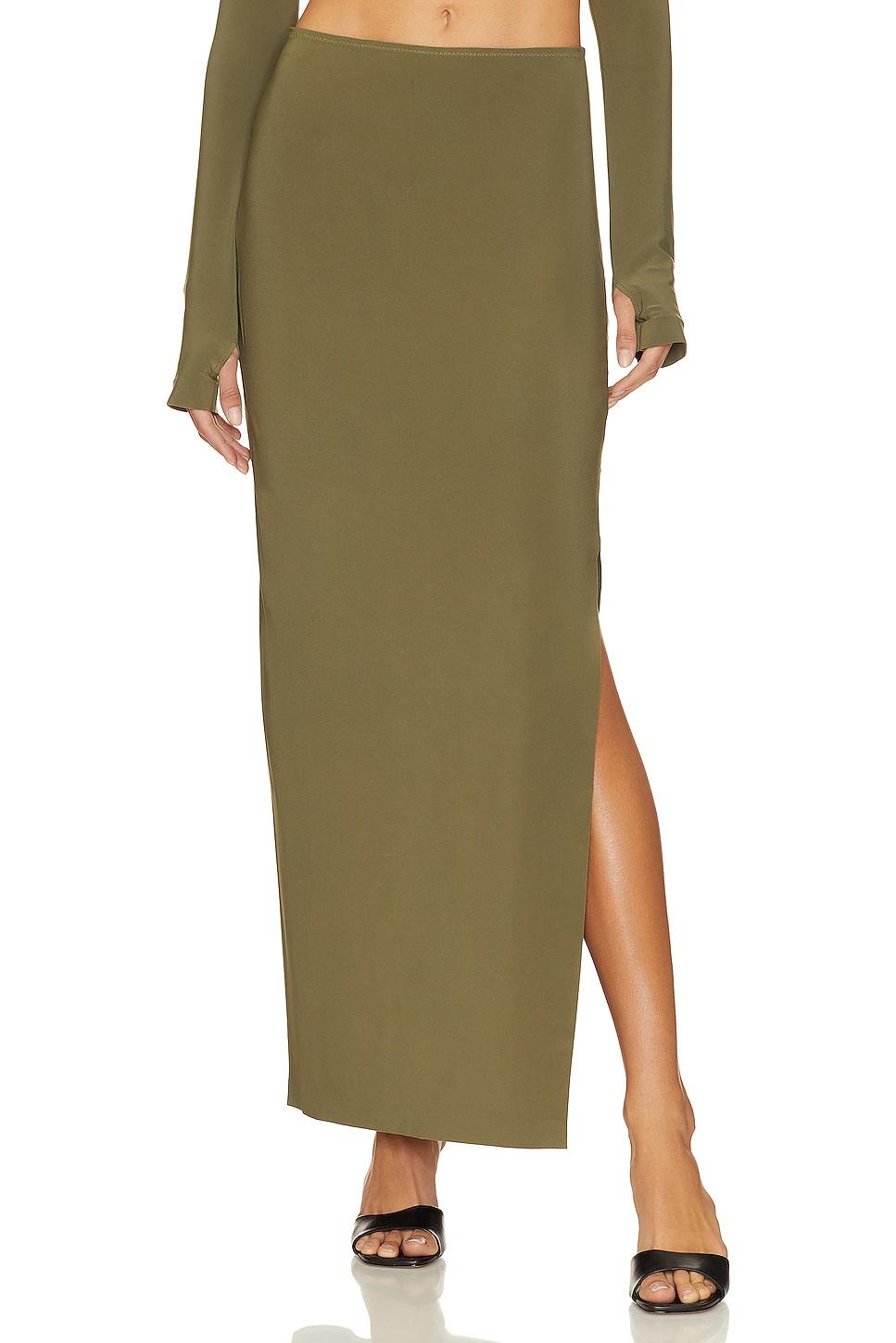 side slit long skirt