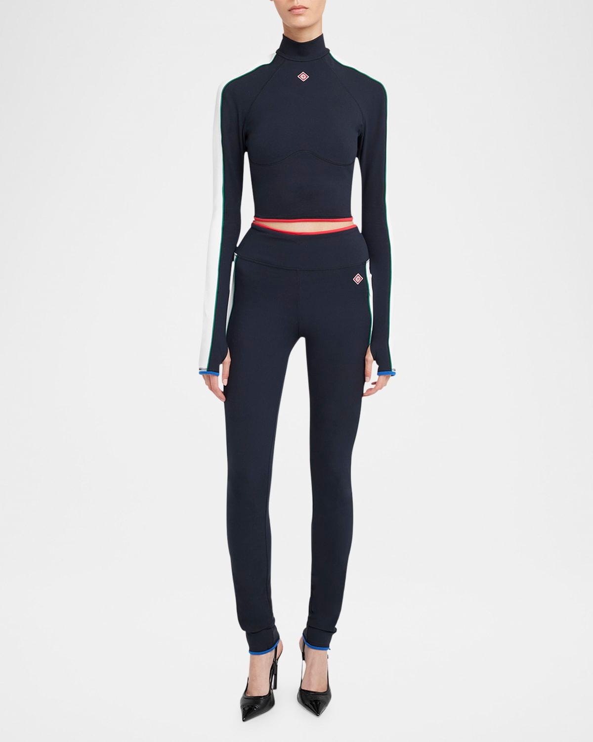 side-stripe activewear leggings