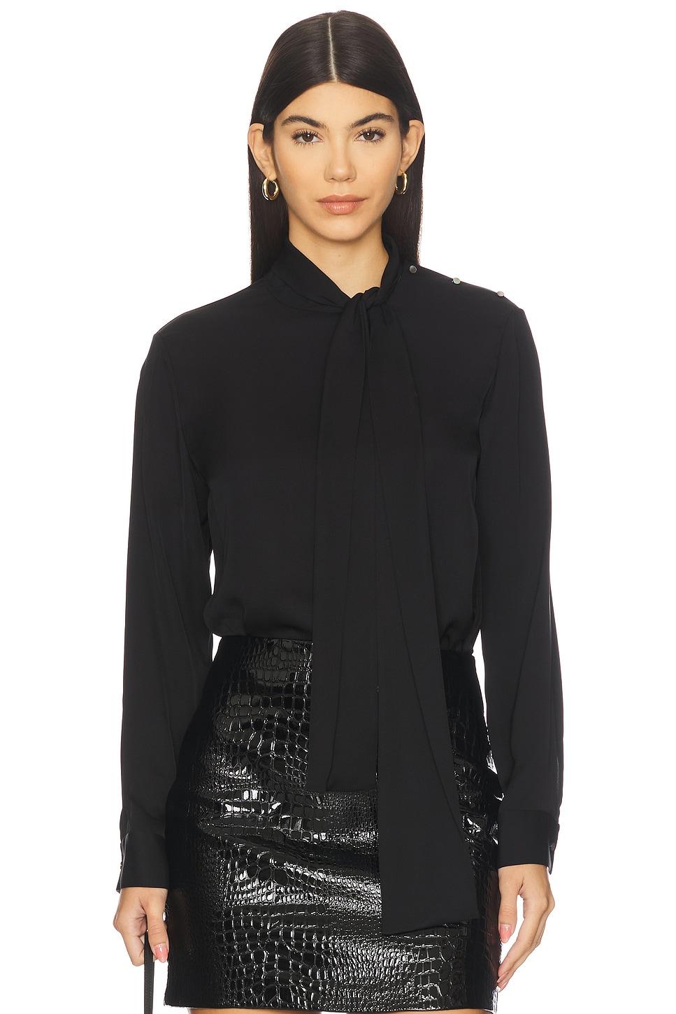 side tie neck blouse