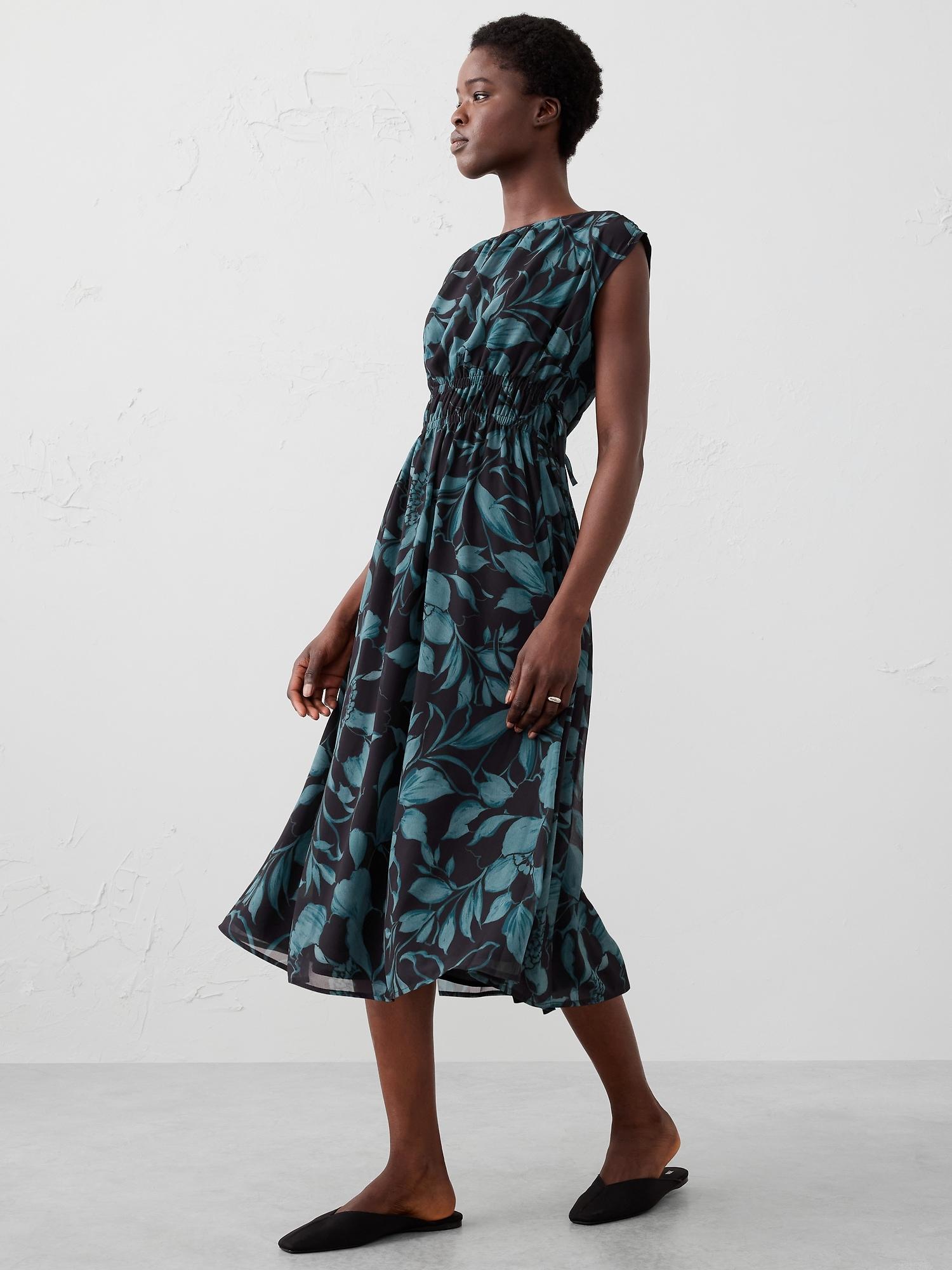 side-tied midi dress