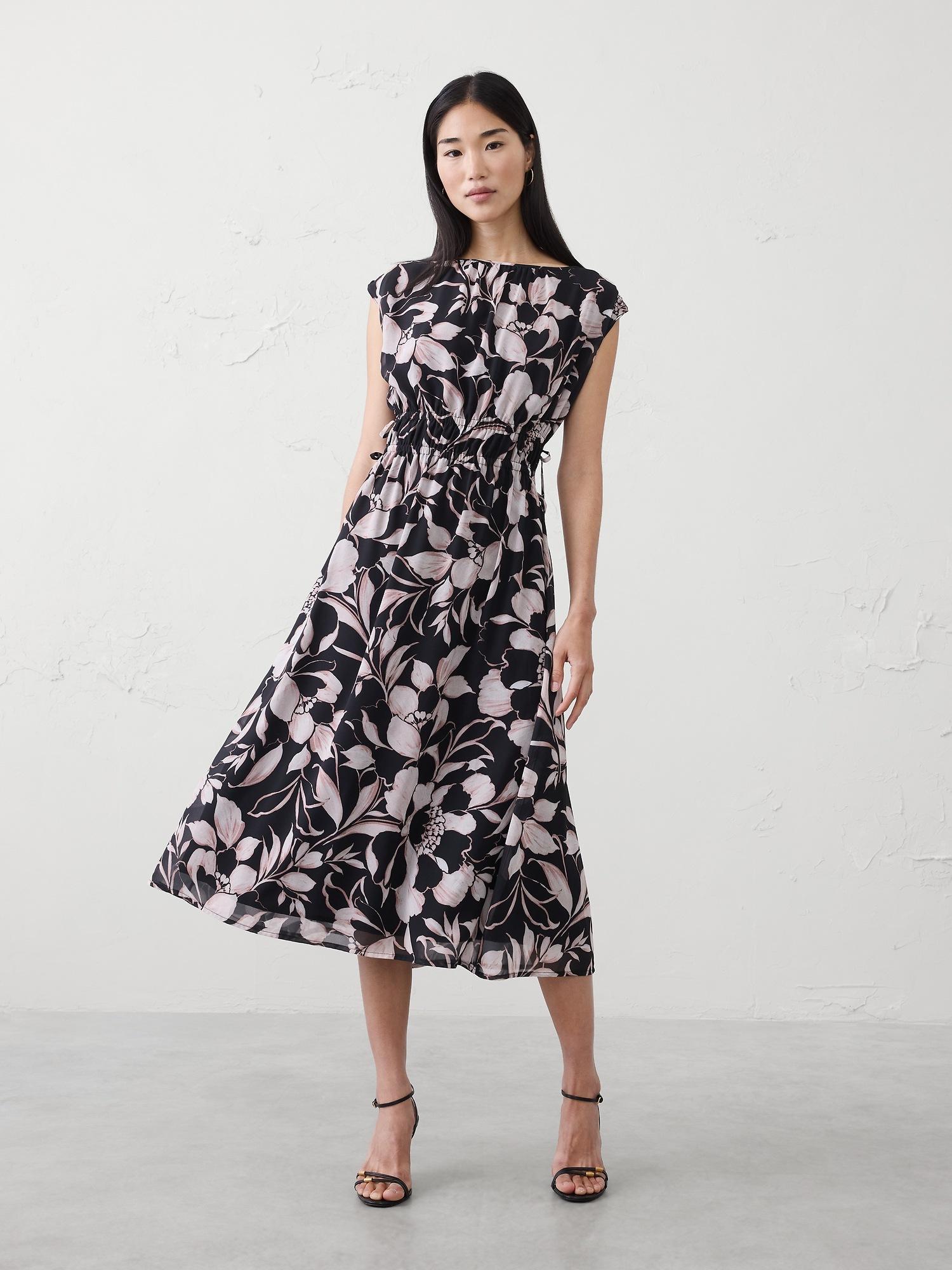 side-tied midi dress