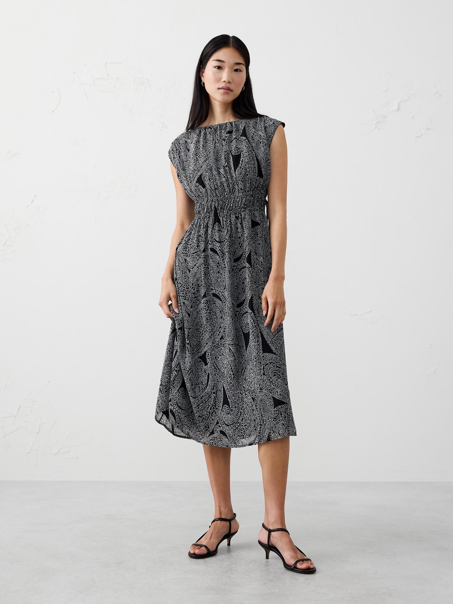 side-tied midi dress