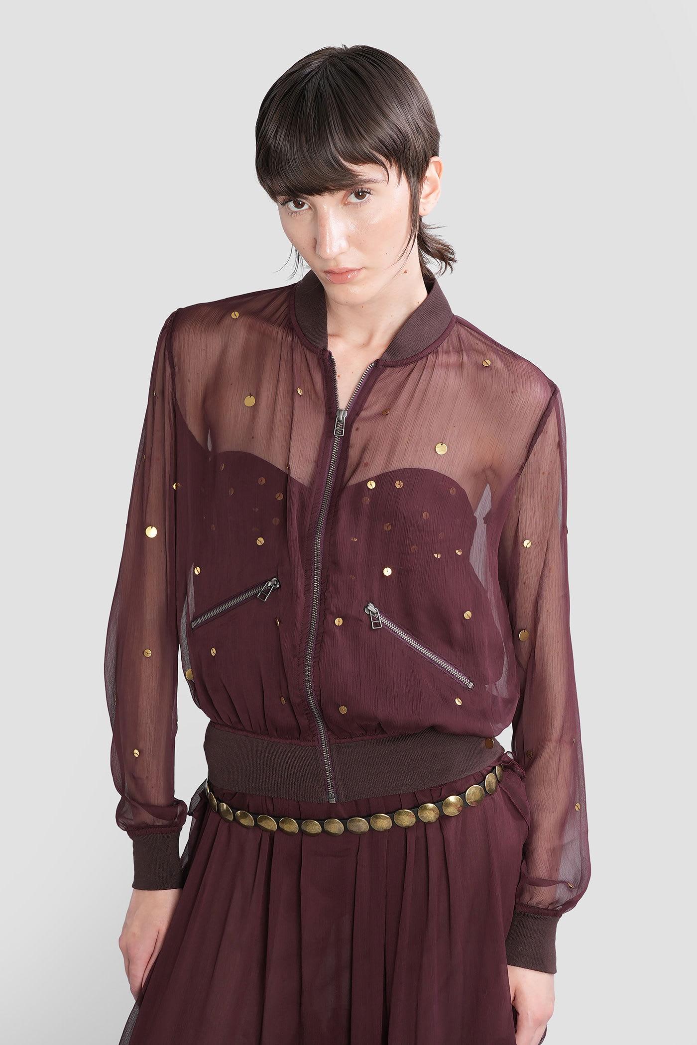 siedres amelie casual jacket in brown polyester