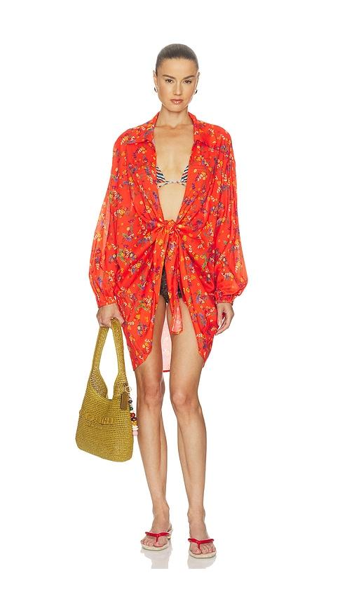 siedres beatriz top in red.