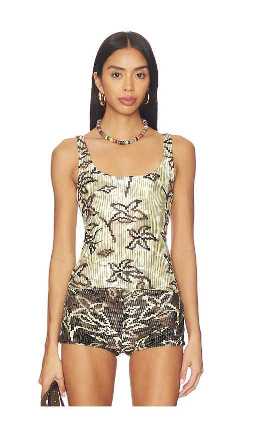 siedres cali top in cream, brown.