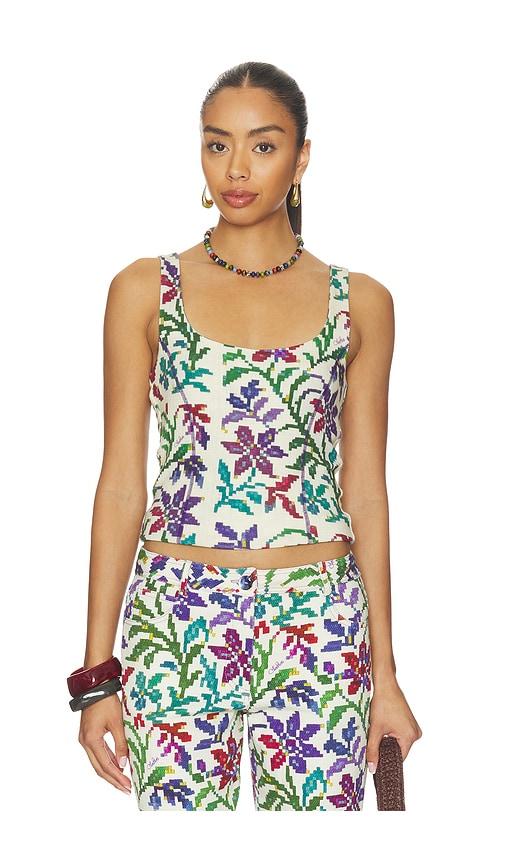 siedres cali top in ivory,purple.