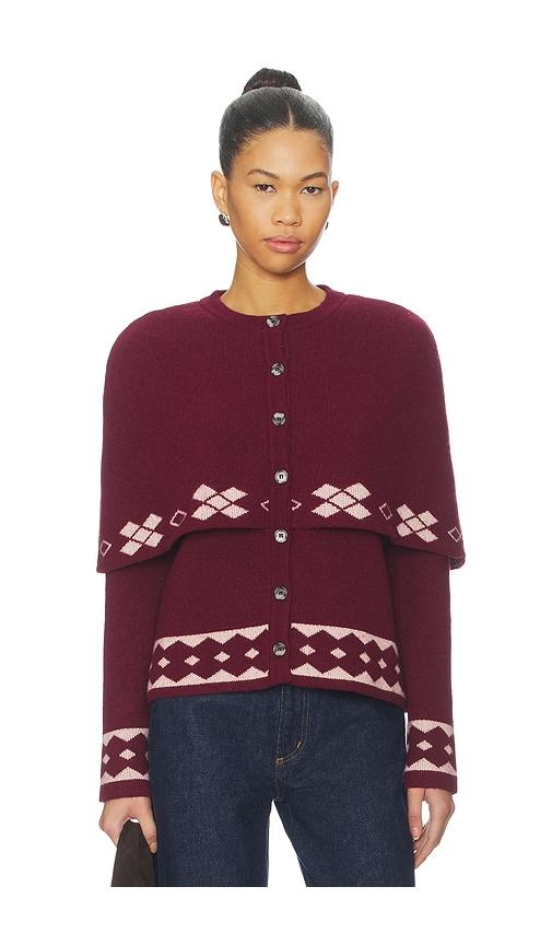 siedres cleo top in burgundy.