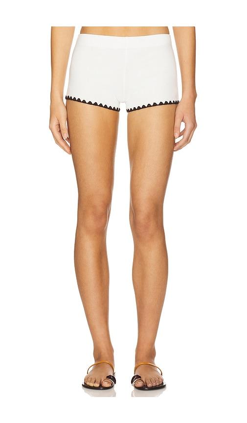 siedres diama shorts in white.