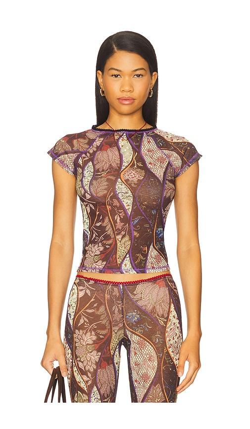 siedres dora top in brown.