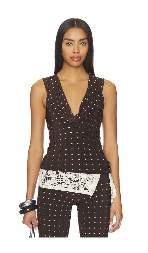 siedres hunni top in brown.