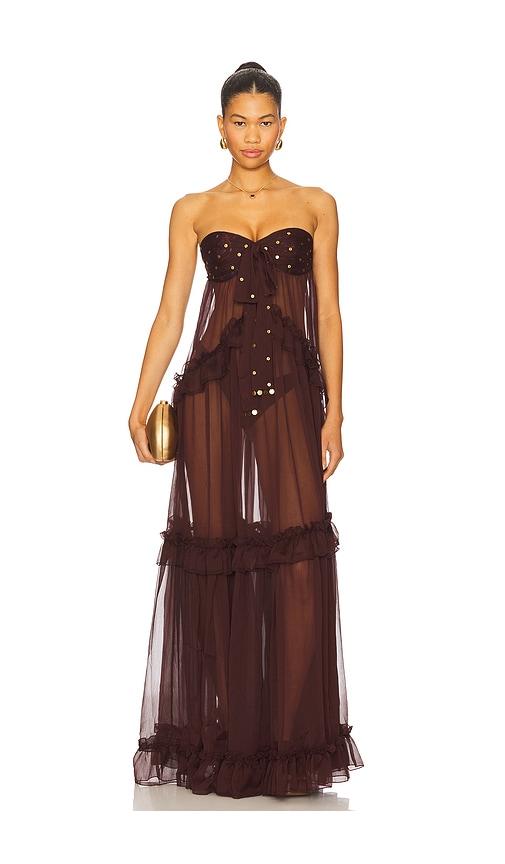 siedres josiane dress in brown.