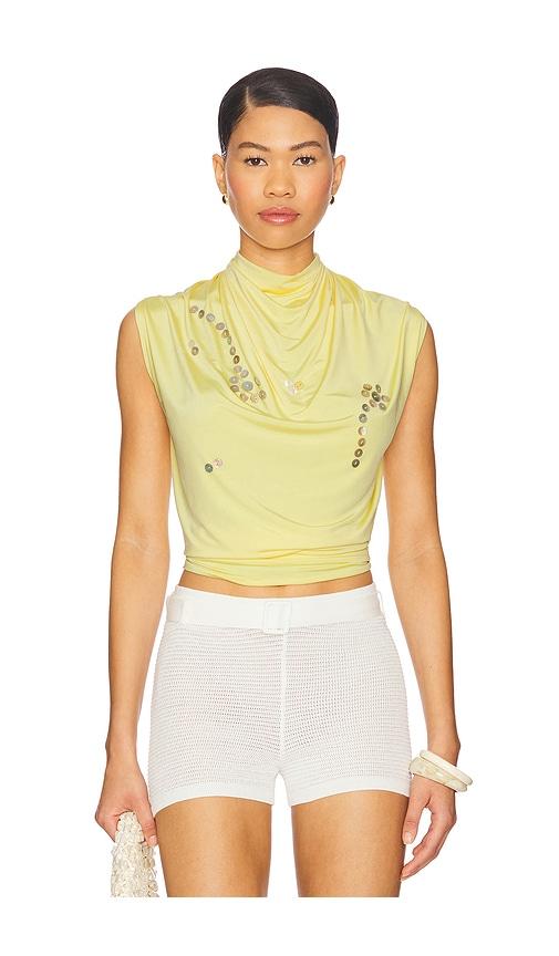 siedres klena top in yellow.