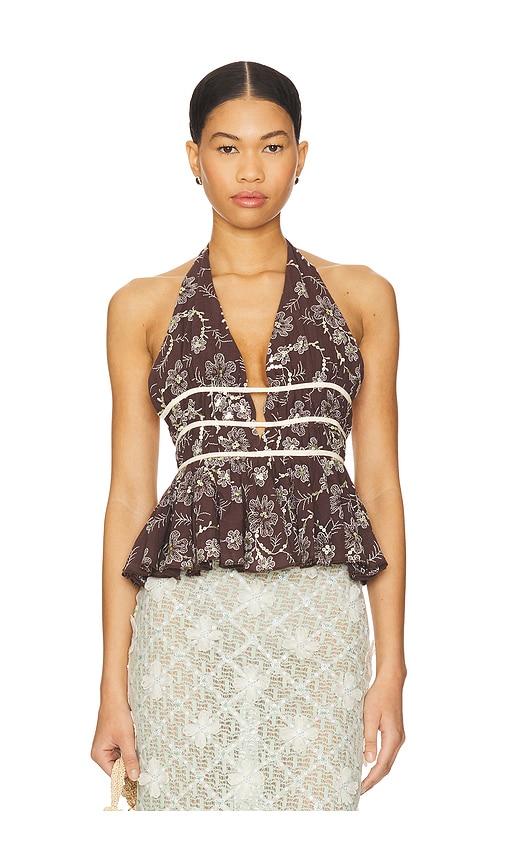 siedres minila top in brown.