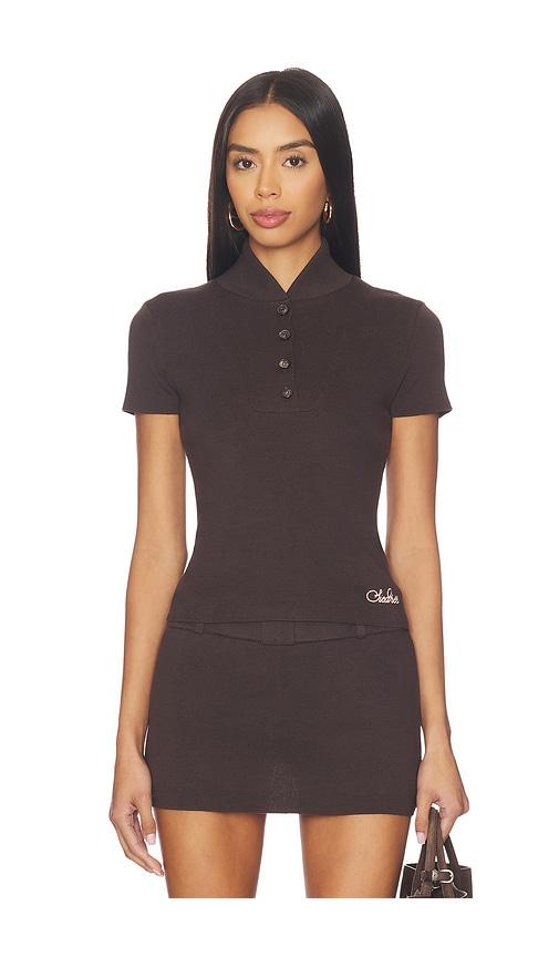 siedres mollie top in chocolate.