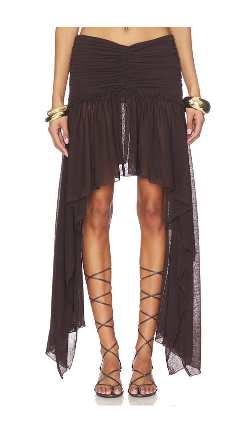 siedres pixie skirt in chocolate.