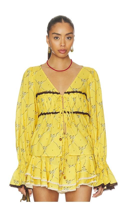 siedres riby top in yellow.