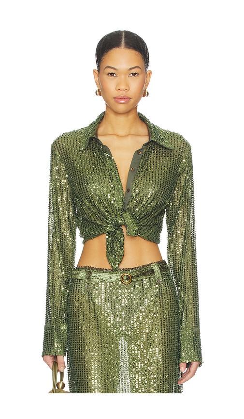 siedres sezanne top in green.