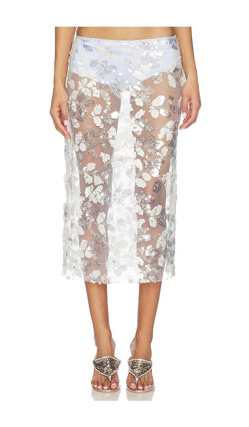 siedres wells skirt in baby blue.