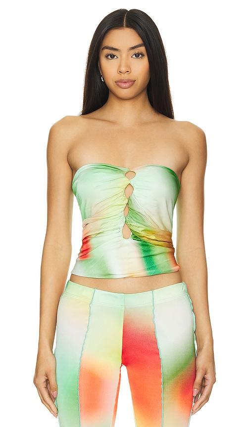 siedres x revolve day top in green,orange.