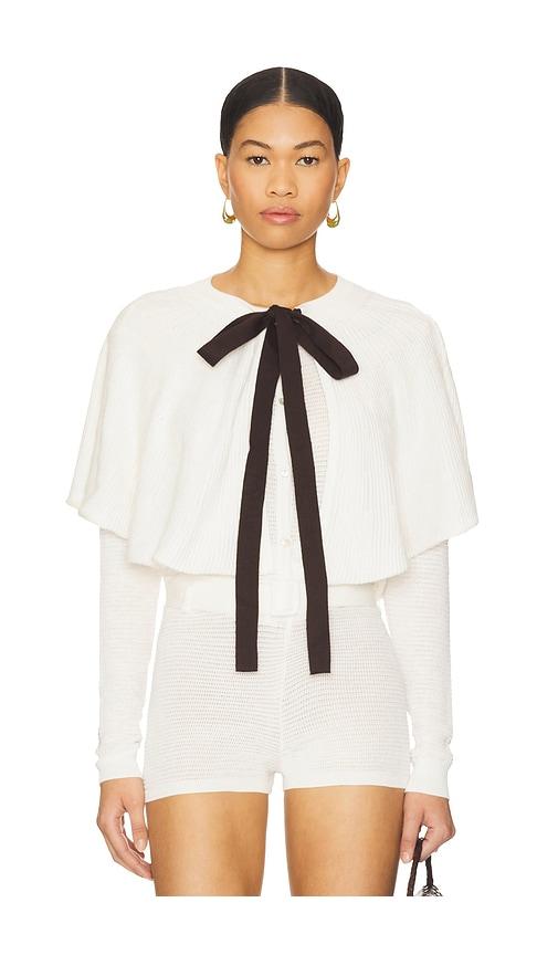 siedres xenia cardigan in white.