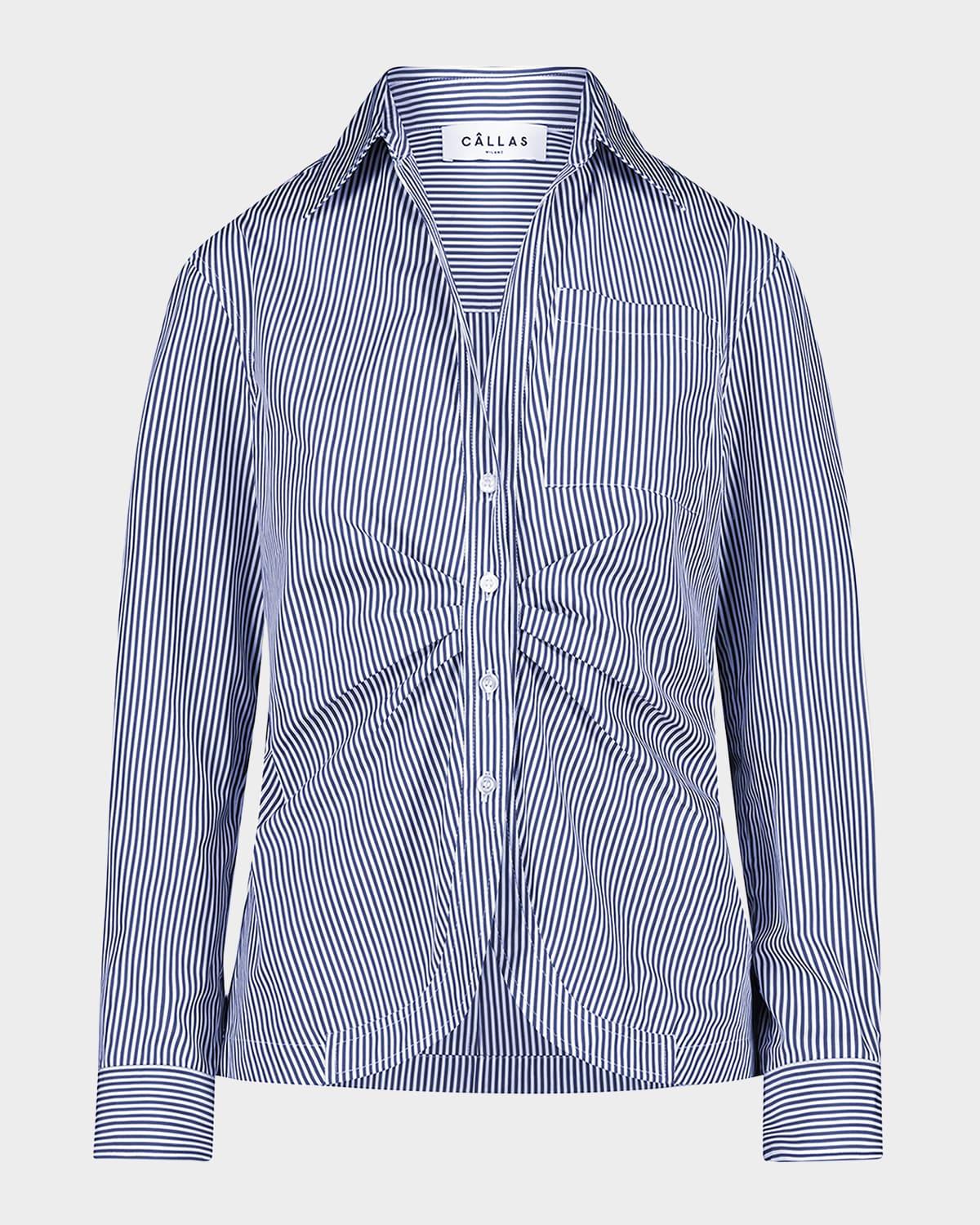 sierra striped poplin shirt