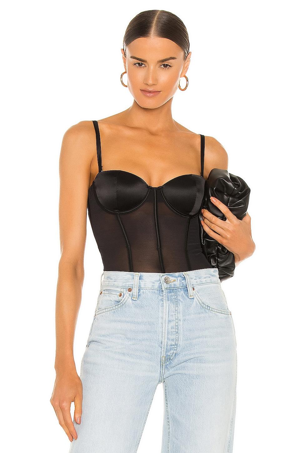 silk and mesh bodysuit
