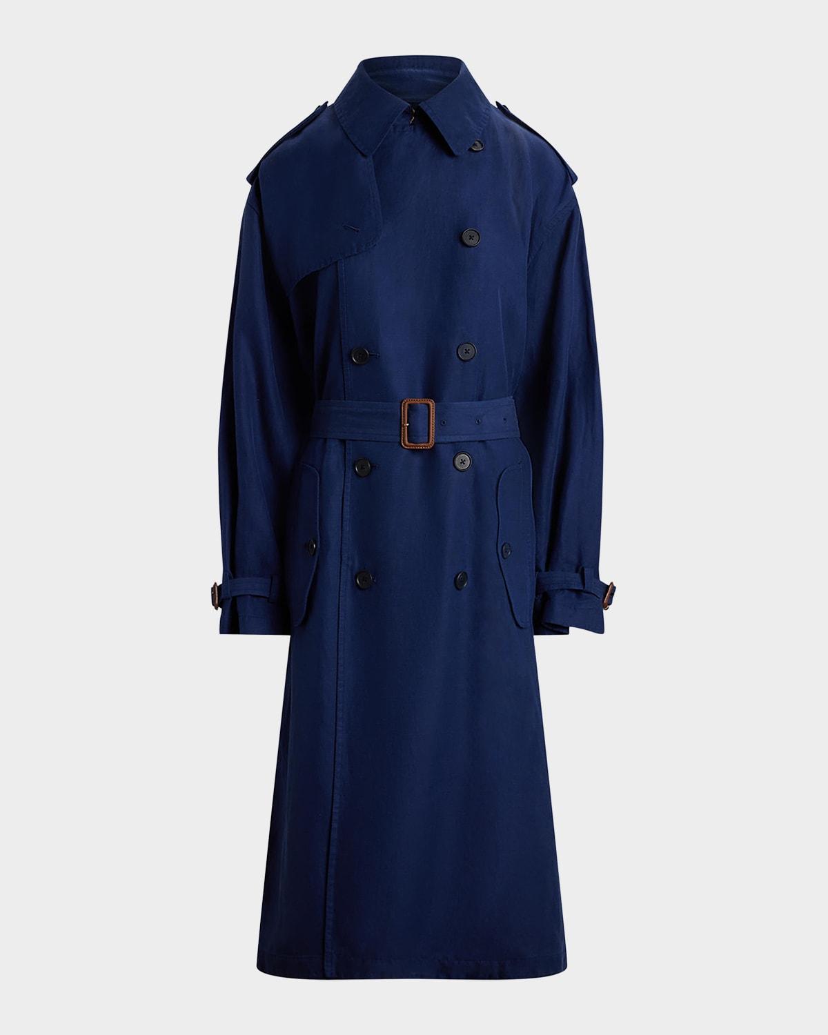 silk-blend trench coat