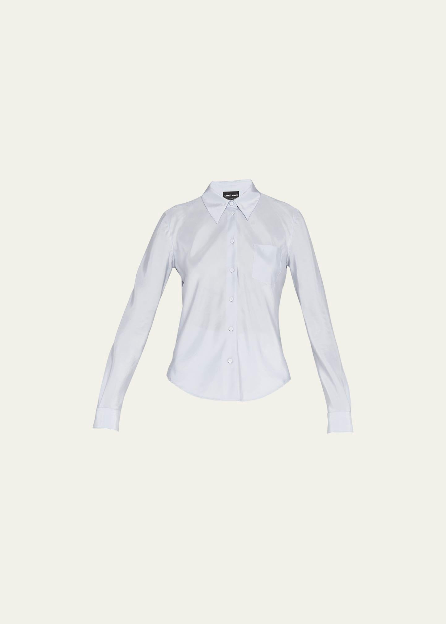 silk button-down blouse