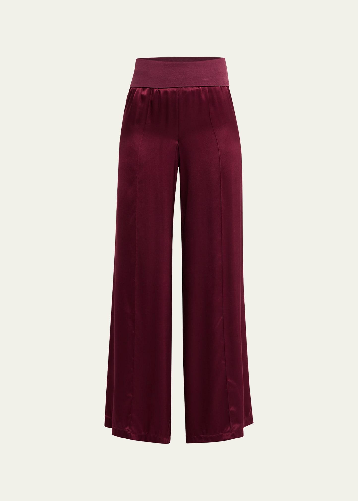 silk charmeuse palazzo pants