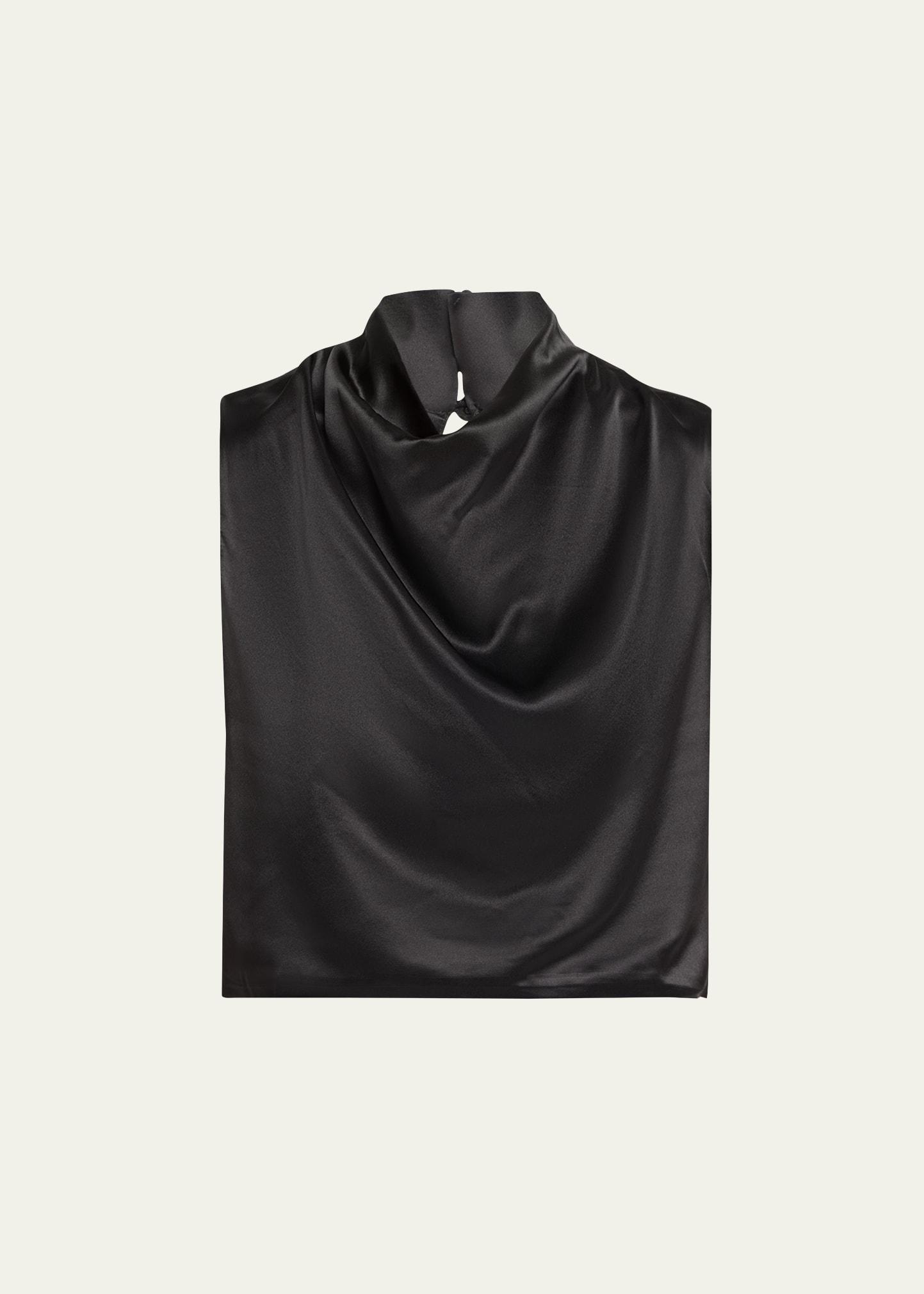 silk cowl-neck top