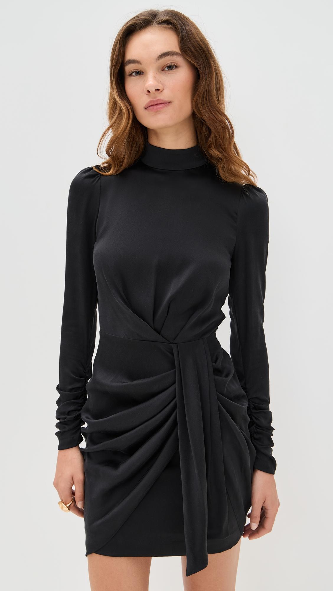 silk drape dress