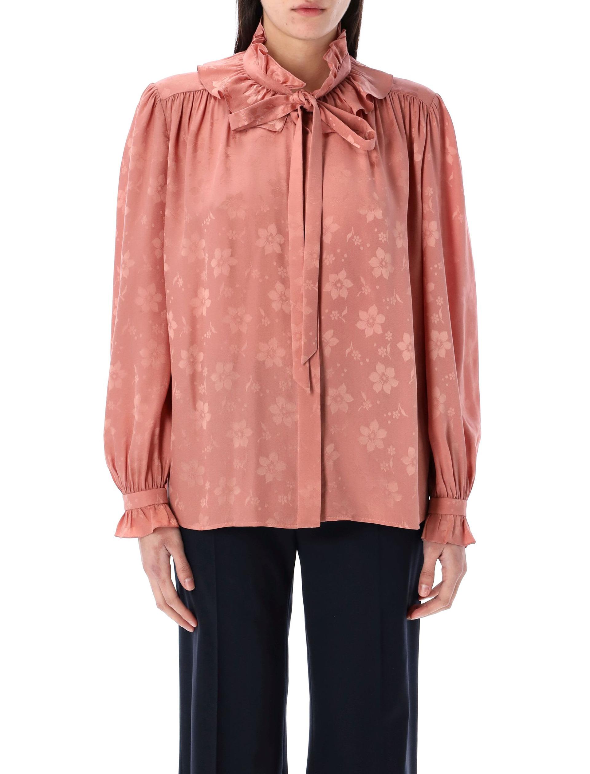 silk jaquard blouse