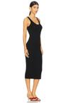 silk knit tank midi dress