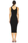 silk knit tank midi dress