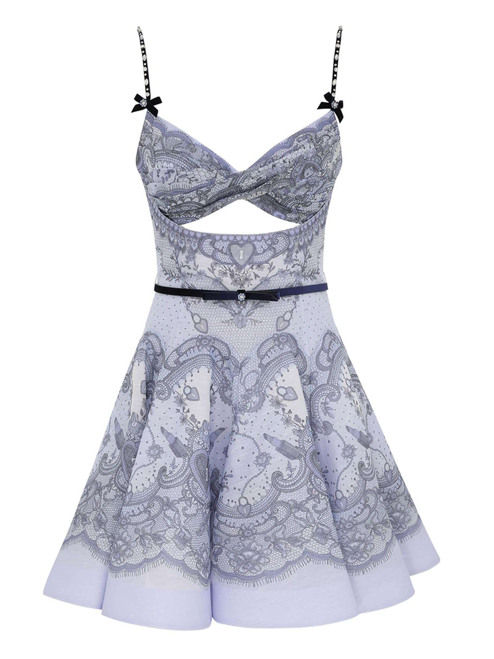 silk linen organza mini dress