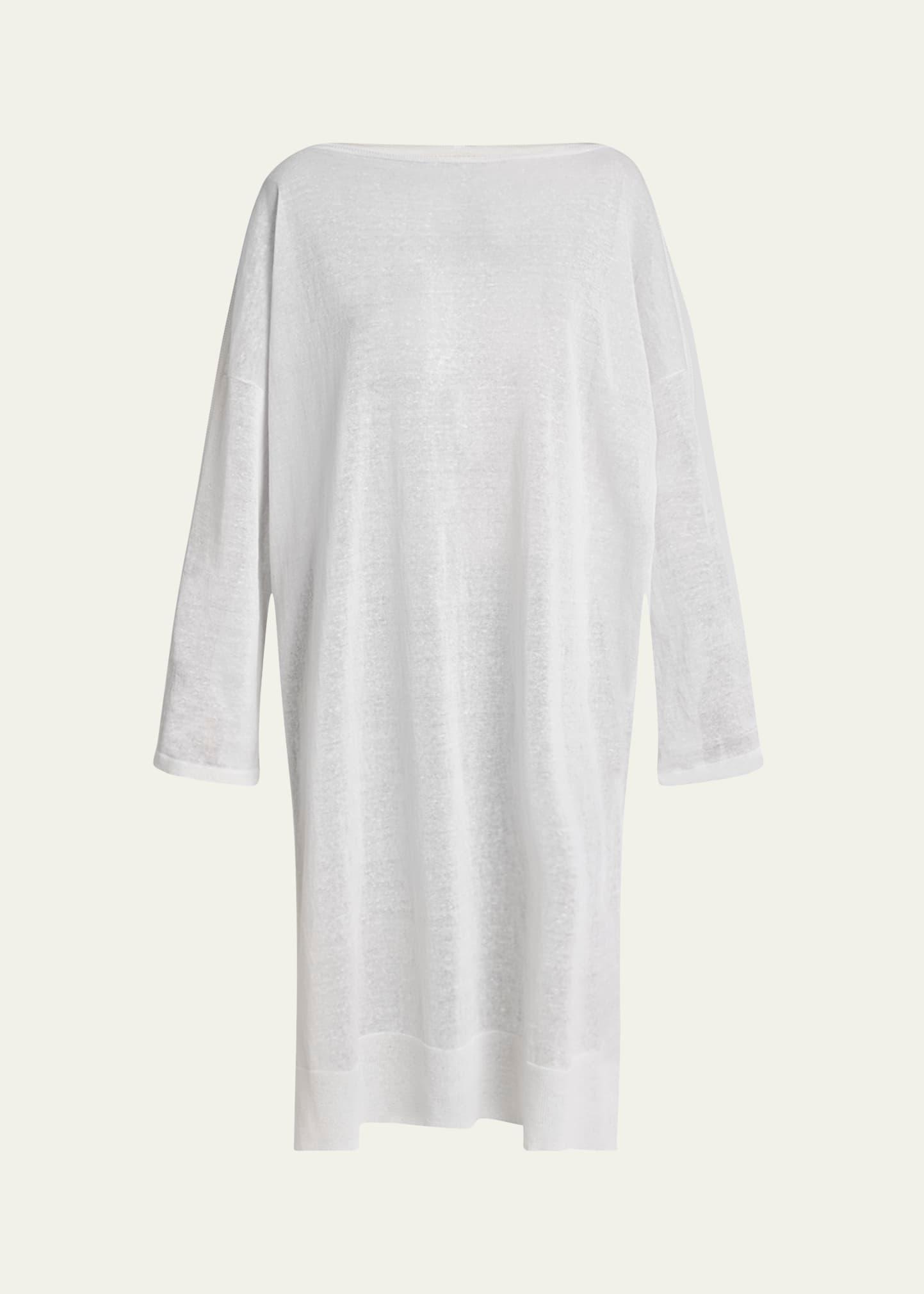 silk linen tunic dress