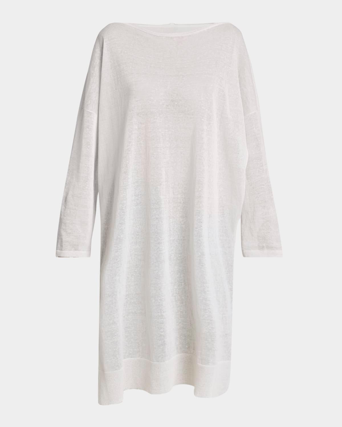 silk linen tunic dress