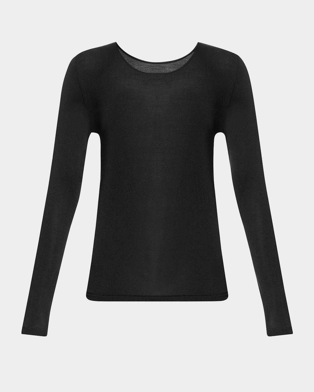 silk long-sleeve shirt