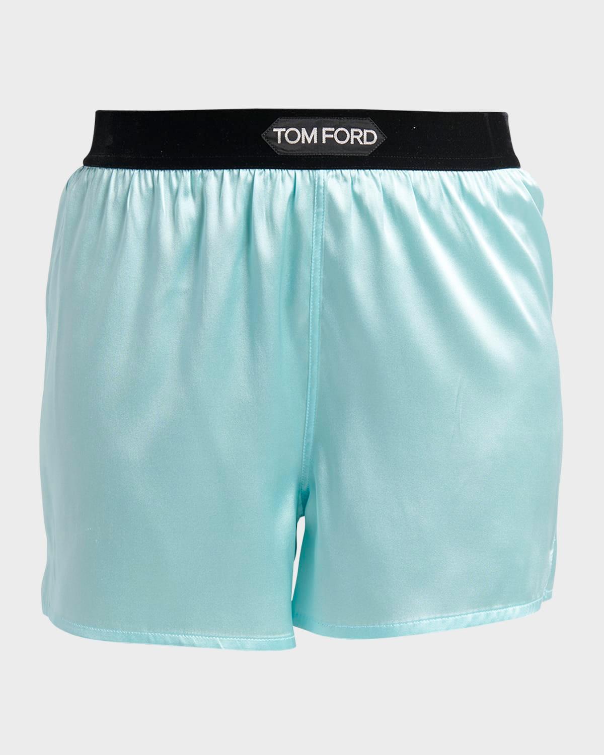 silk lounge shorts
