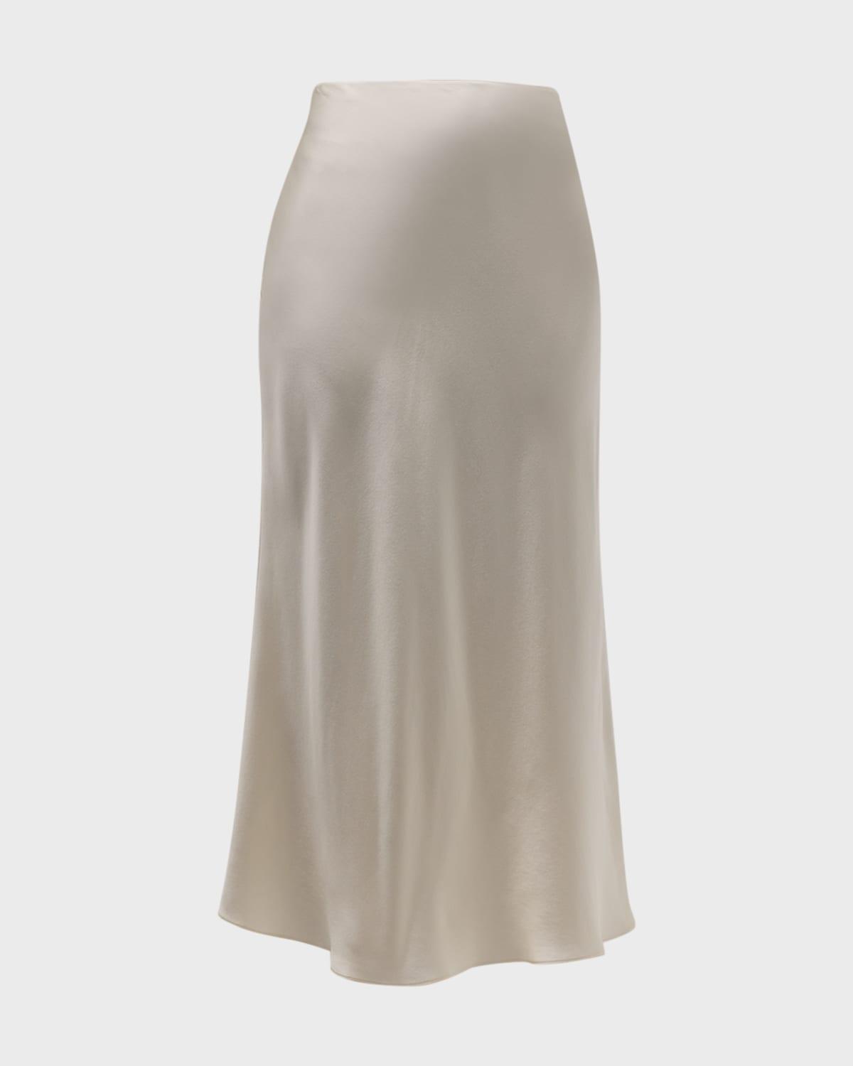silk midi skirt