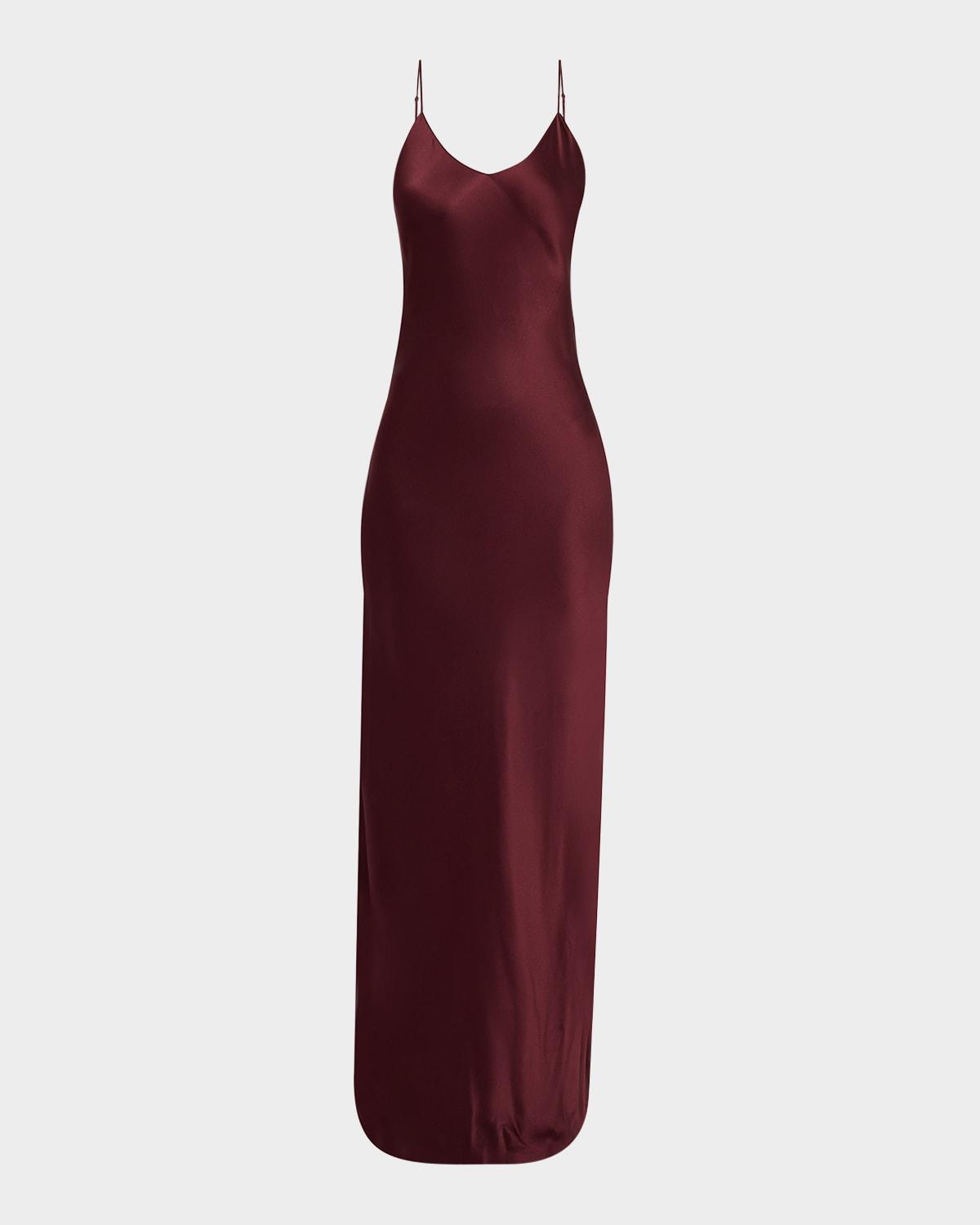 silk satin slip gown