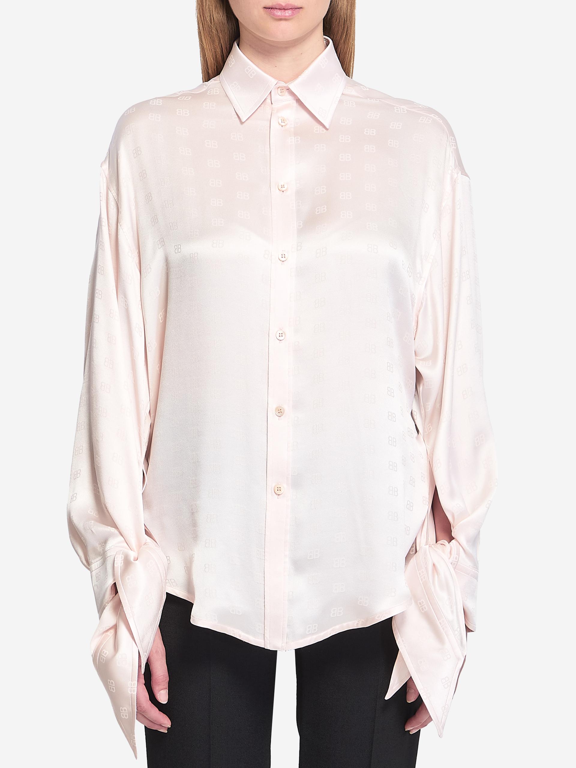 silk shirt with knotted cuffs