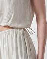 silk sleeveless tie-waist crop top