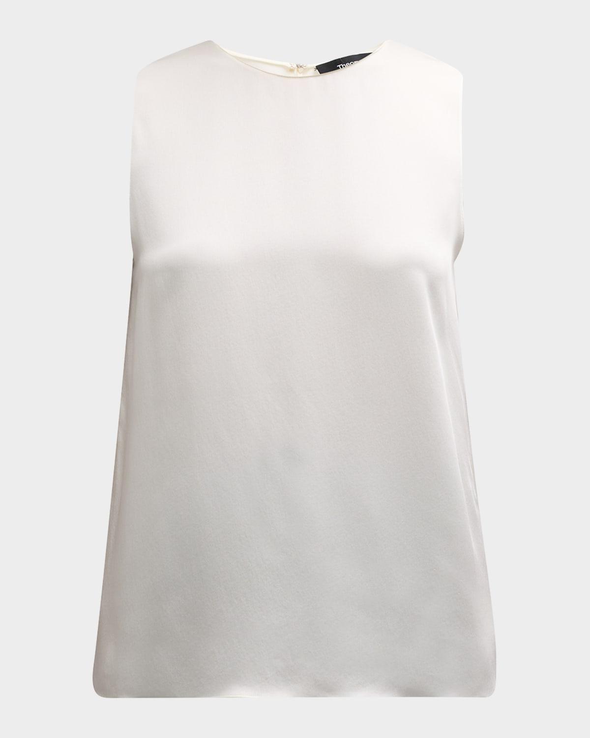 silk straight shell top