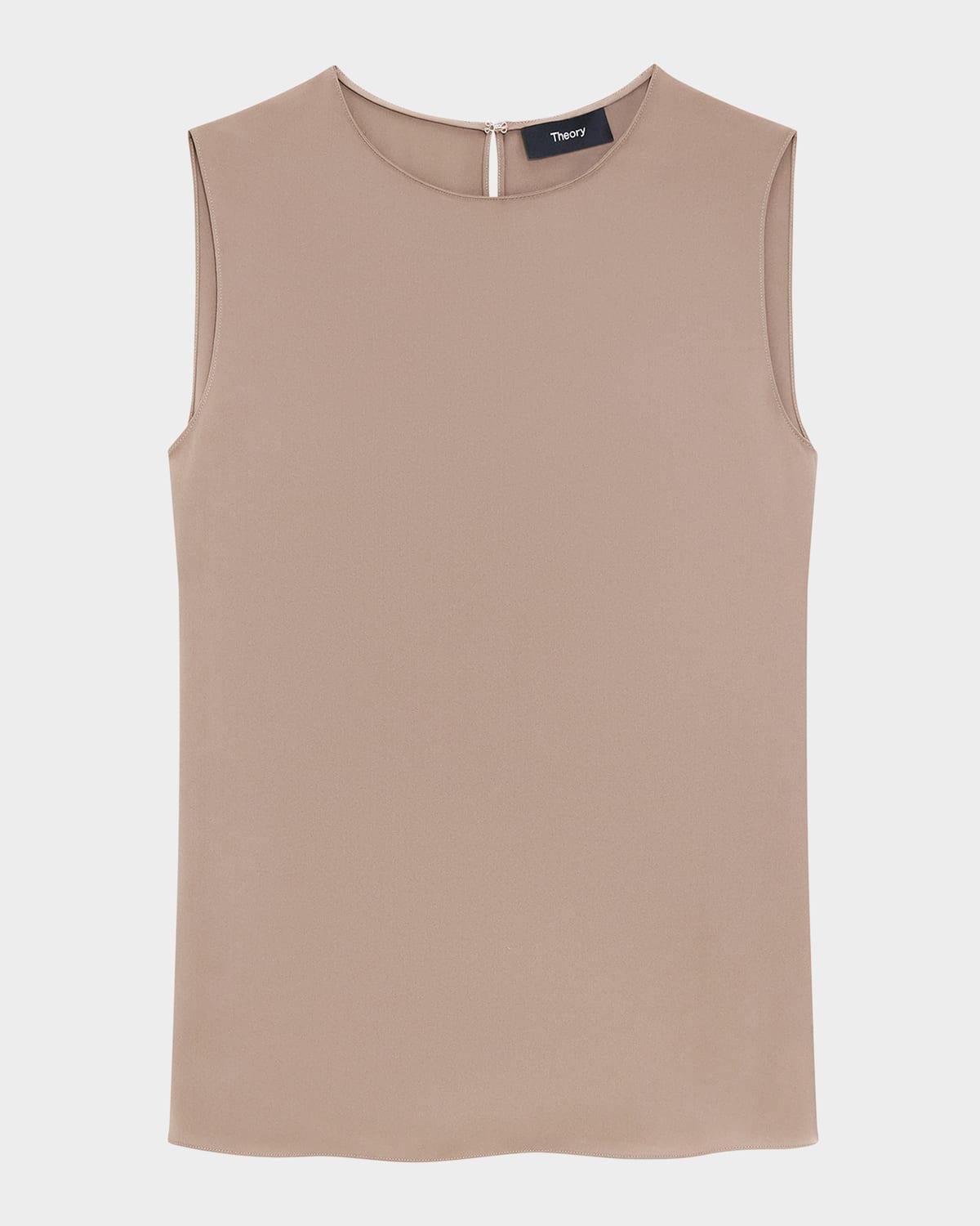 silk straight shell top