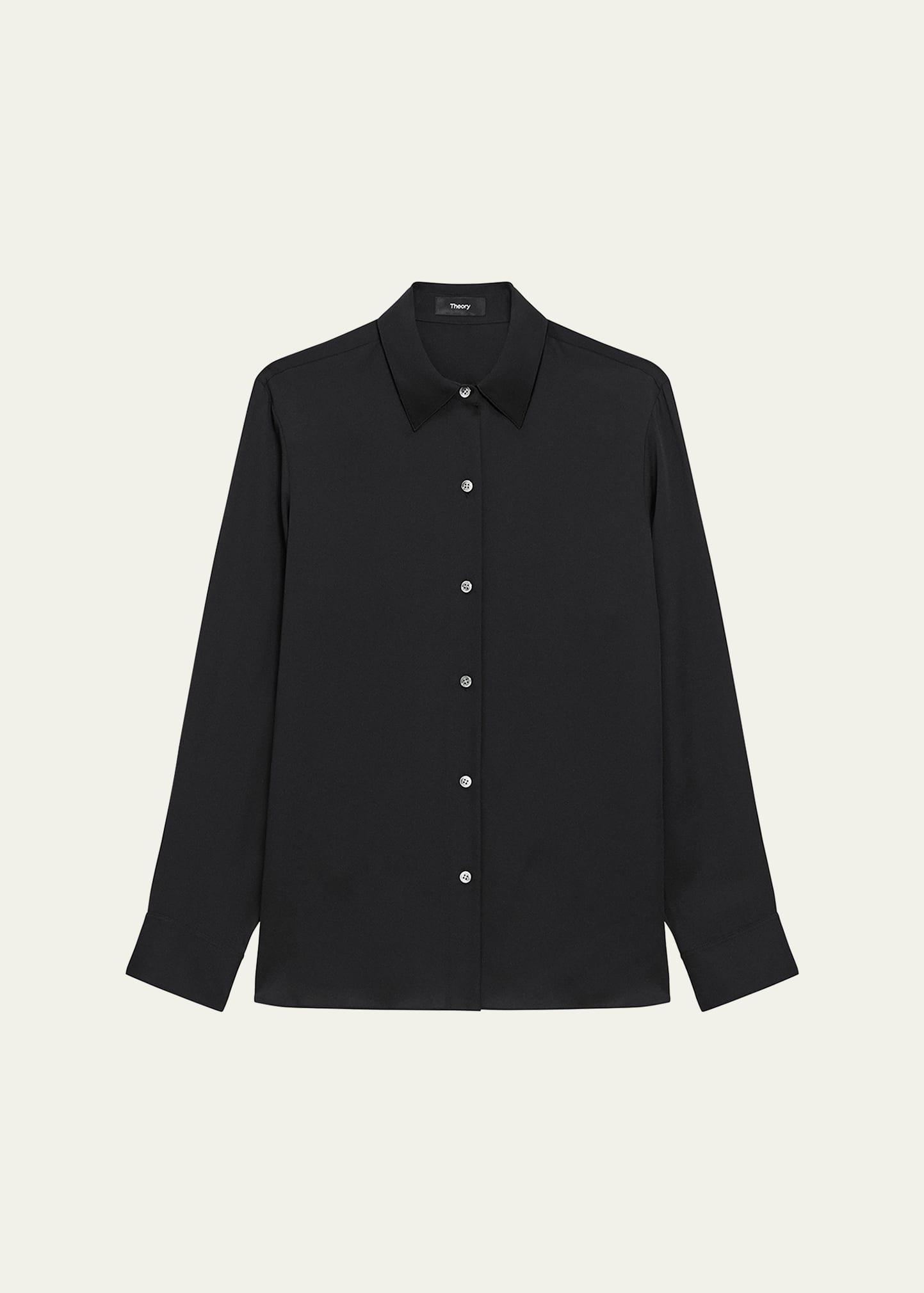 silk straight shirt
